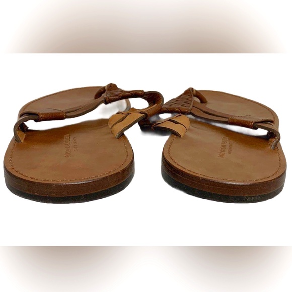 Bottega Veneta Brown Leather Flip Flops Men\'s Size 43 main image 11